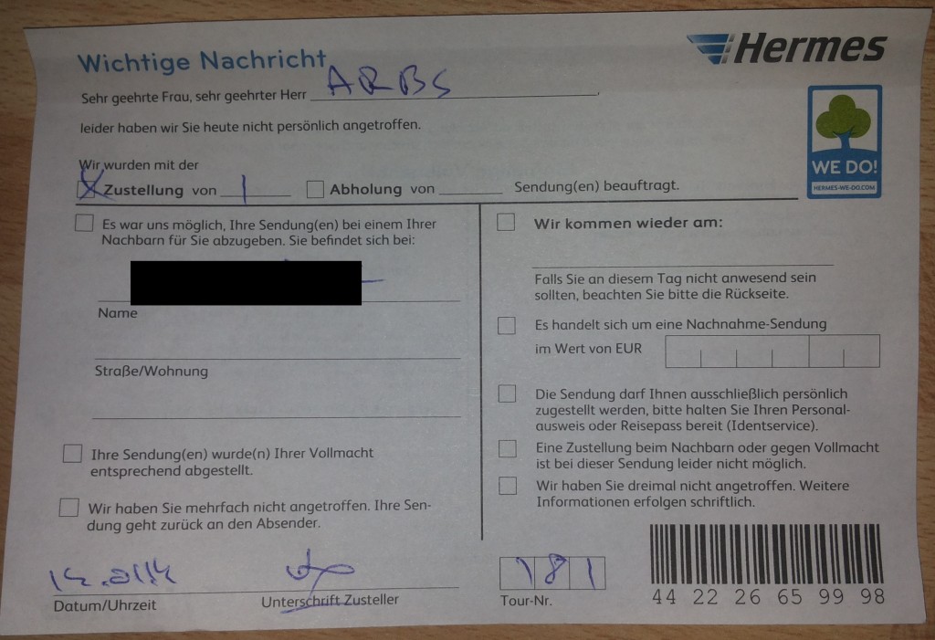Hermes Paket Zugestellt Aber Nicht Erhalten
